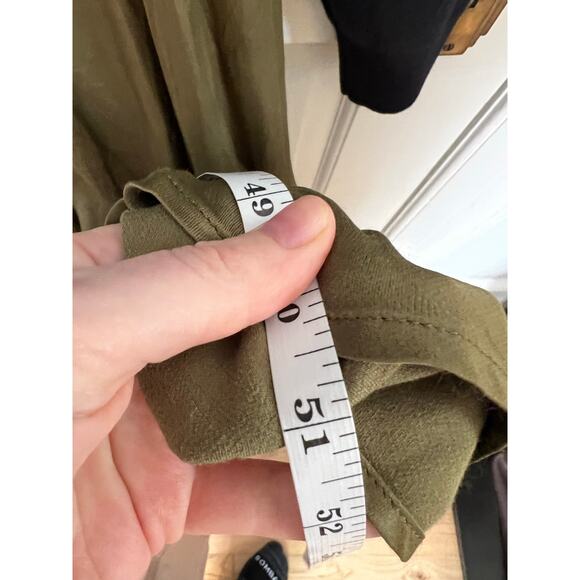 NEW Anthropologie Gemini Twofer Sweater Dress Set Green Midi Black Women's L - Picture 12 of 16